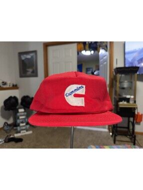 Vintage Cummins Hat Cap Snap Back Blue Trucker Foam 1980s